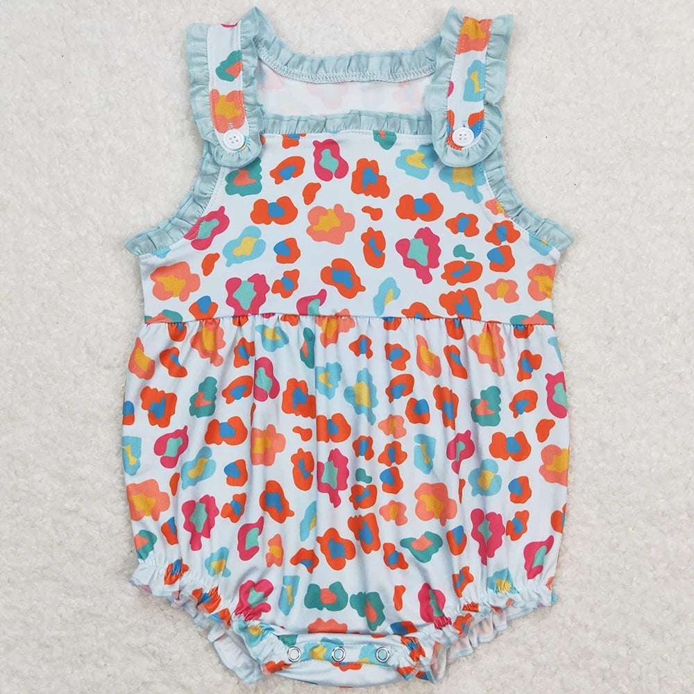 Hot Sale Infant Baby Girls Rompers Duck Flutter Sleeve Rompers Boutique Kids Clothes Sibling Onesie Toddler Girls Bubble Rompers