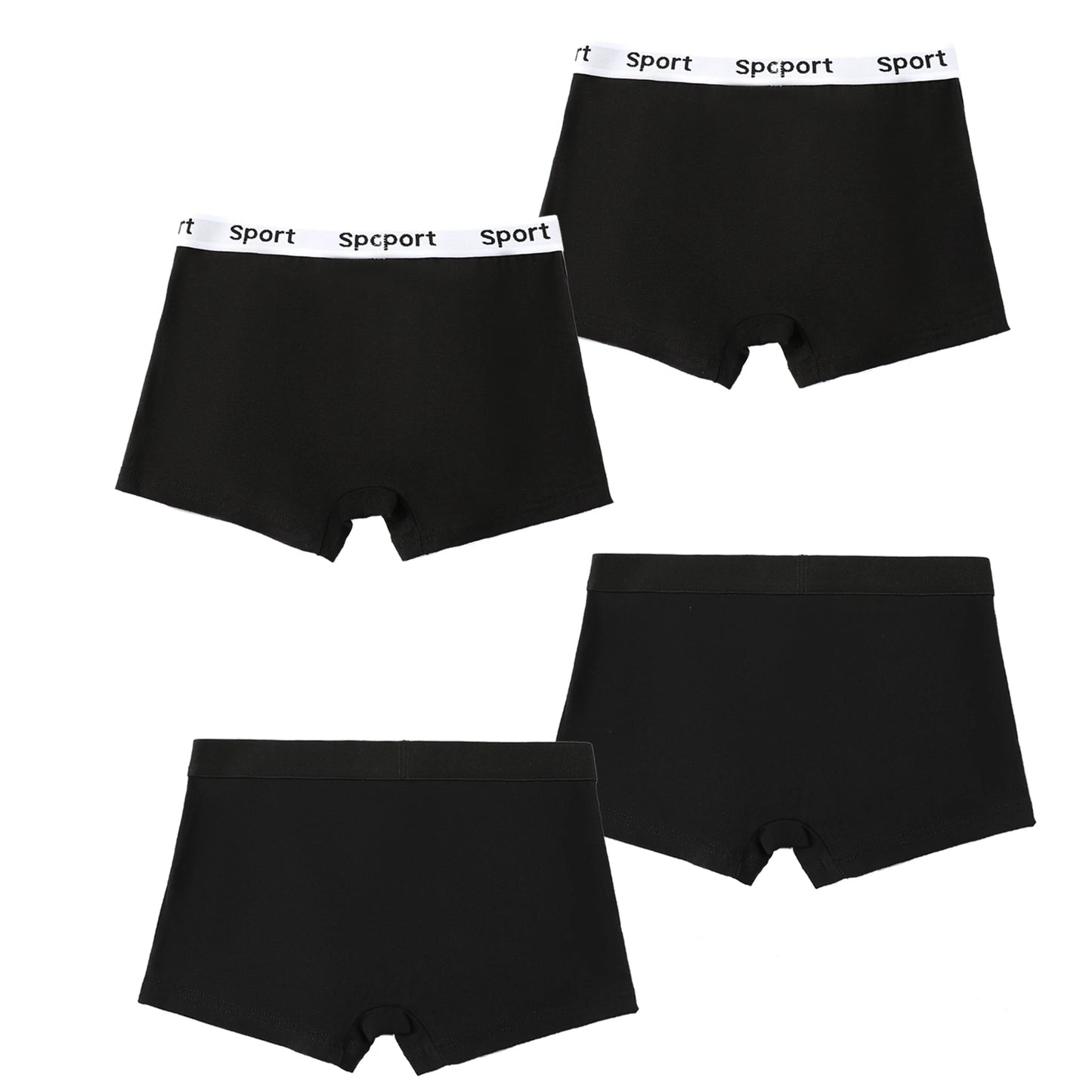 4pcs Boys Underwear Soft Breathable Cartoon Pattern Comfy Boxers Briefs