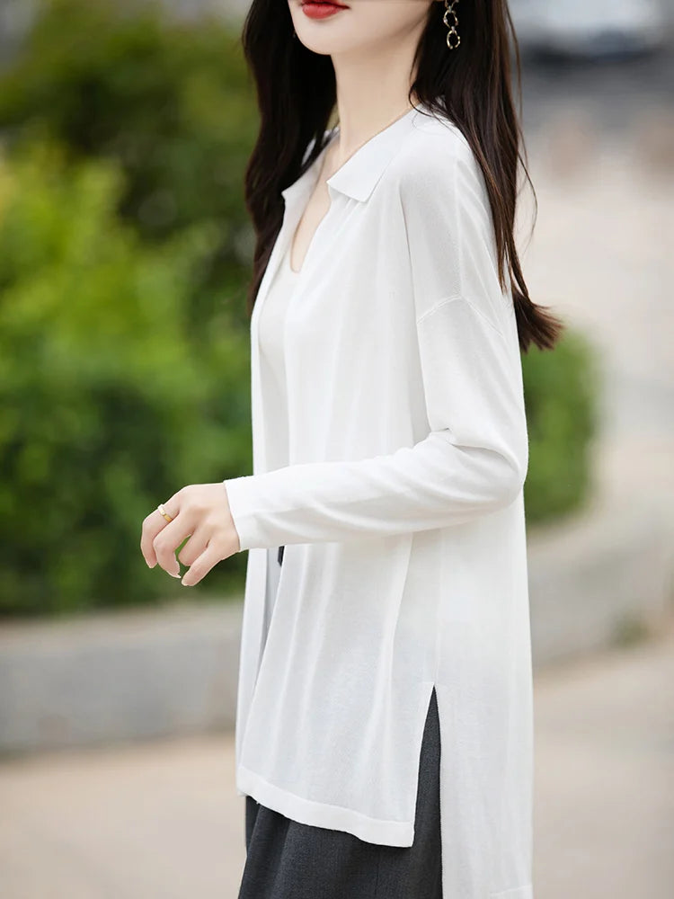 2024 Knitted Women's Cardigan Women's Cashmere Cardigan Fashion Cardigan Coat Autumn/Winter Cashmere Sweater Cardigan
