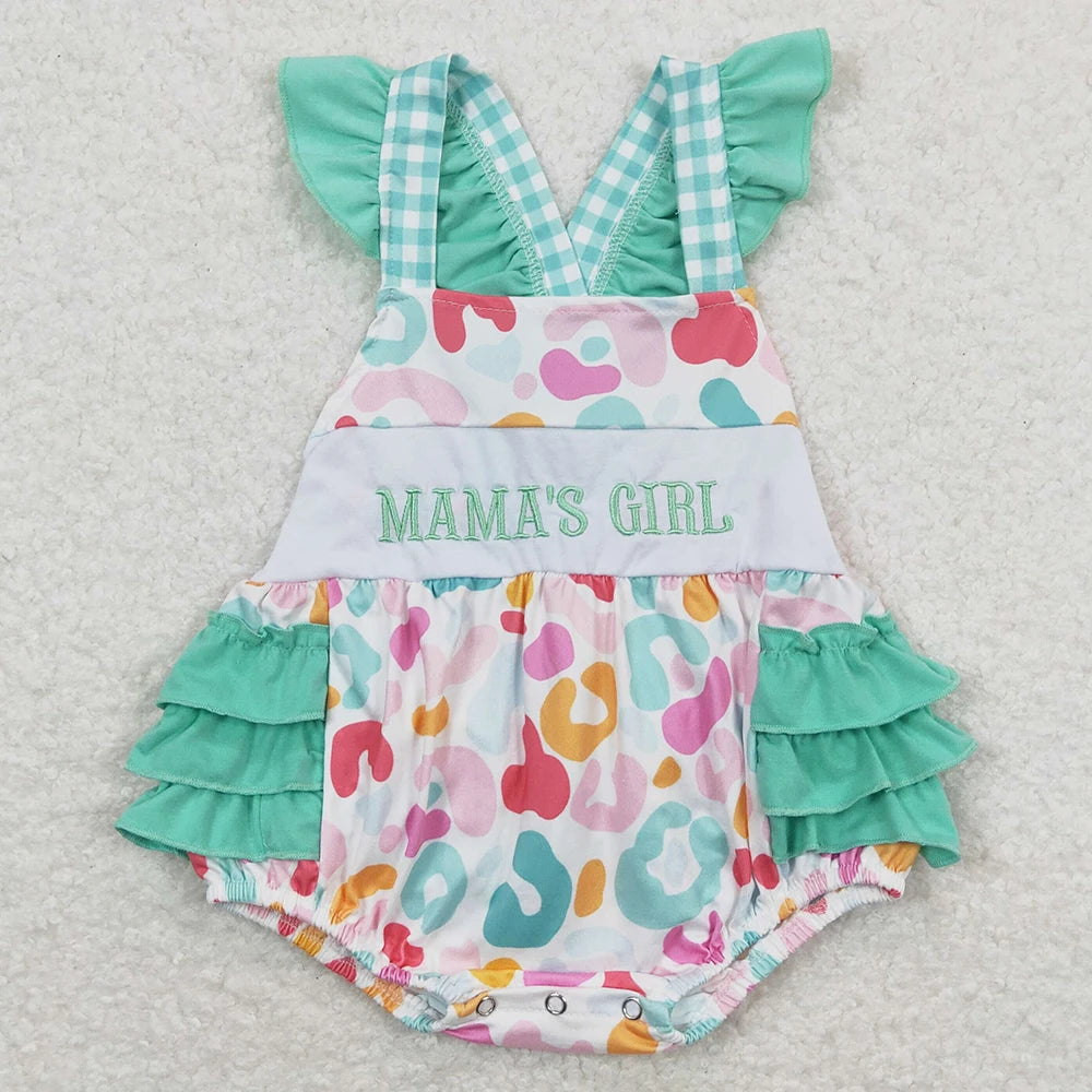 Boutique Infant Baby Girls Rompers Embroidery Camo Ducks Rompers Toddler Boys Rompers Sibling Girls Clothing Wholesale Jumpsuits