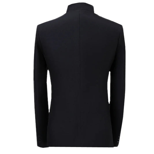 Fashion Men Stand Up Collar Floral Suit Luxurious Sequin Clothing Male Business Social Wedding Ball Party Dress Blazer and Pants