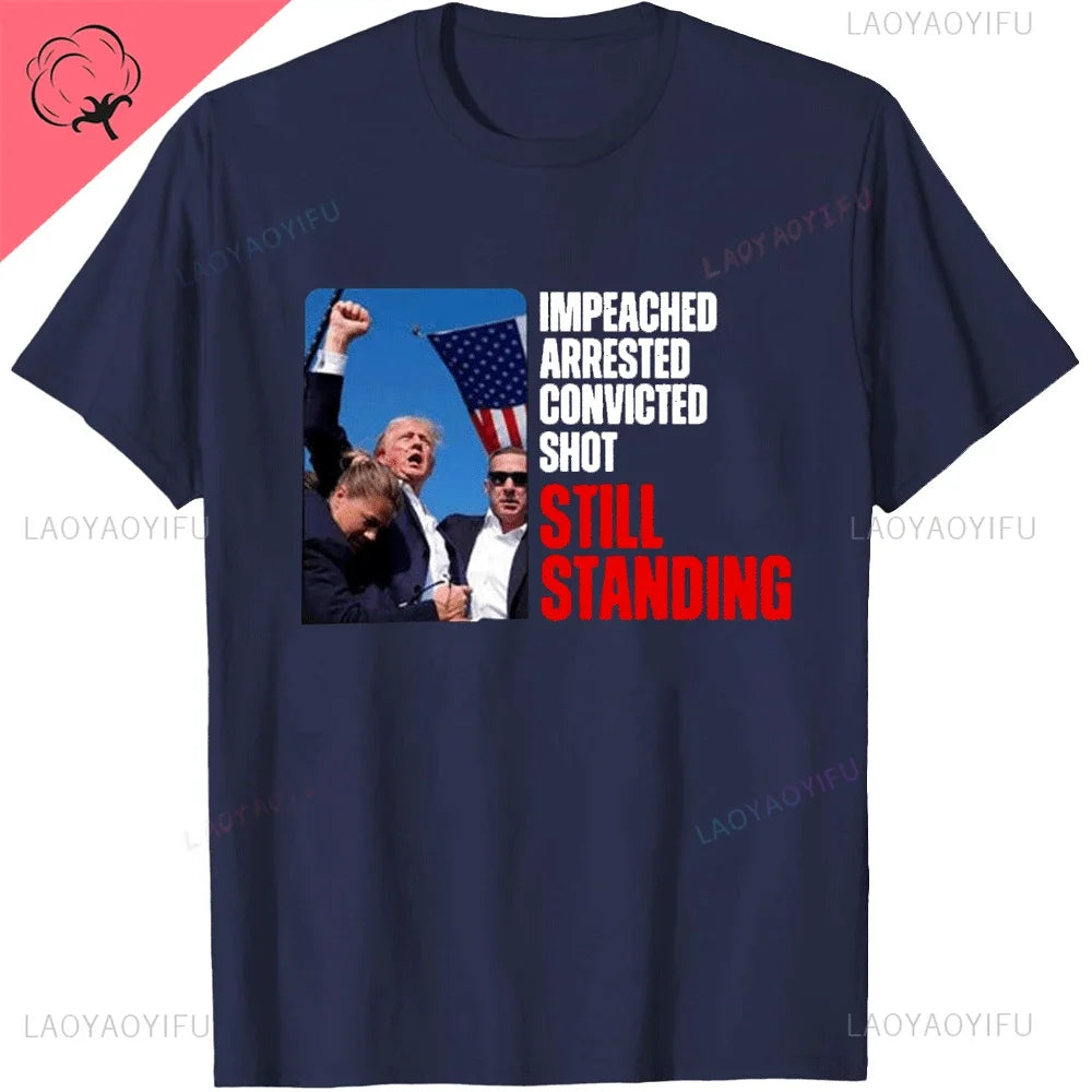 Pro President Donald Trump Supporter Men Cotton Tshirt Gifts Trump 2024 The Return Lady T-Shirt Trump Supporter Aesthetic Top