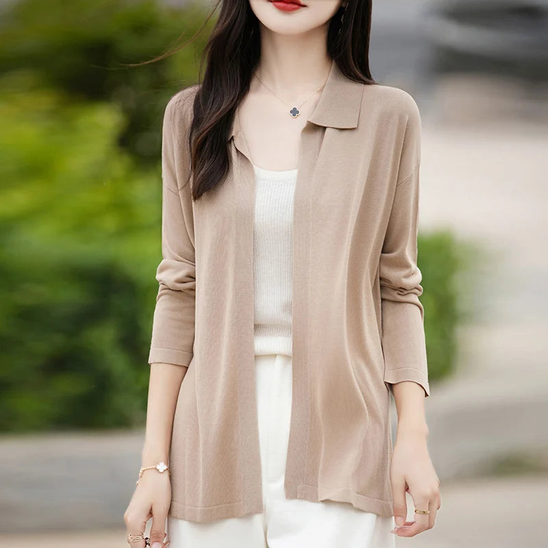 2024 Knitted Women's Cardigan Women's Cashmere Cardigan Fashion Cardigan Coat Autumn/Winter Cashmere Sweater Cardigan
