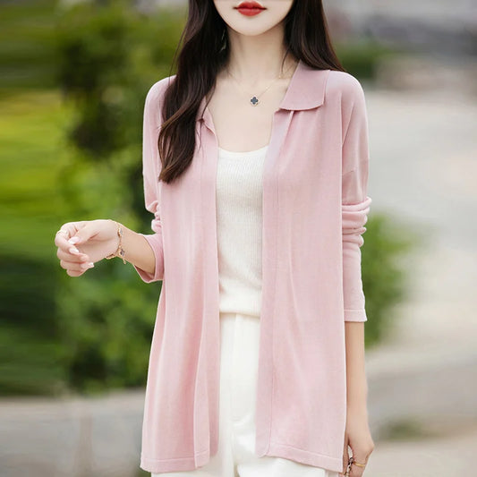 2024 Knitted Women's Cardigan Women's Cashmere Cardigan Fashion Cardigan Coat Autumn/Winter Cashmere Sweater Cardigan