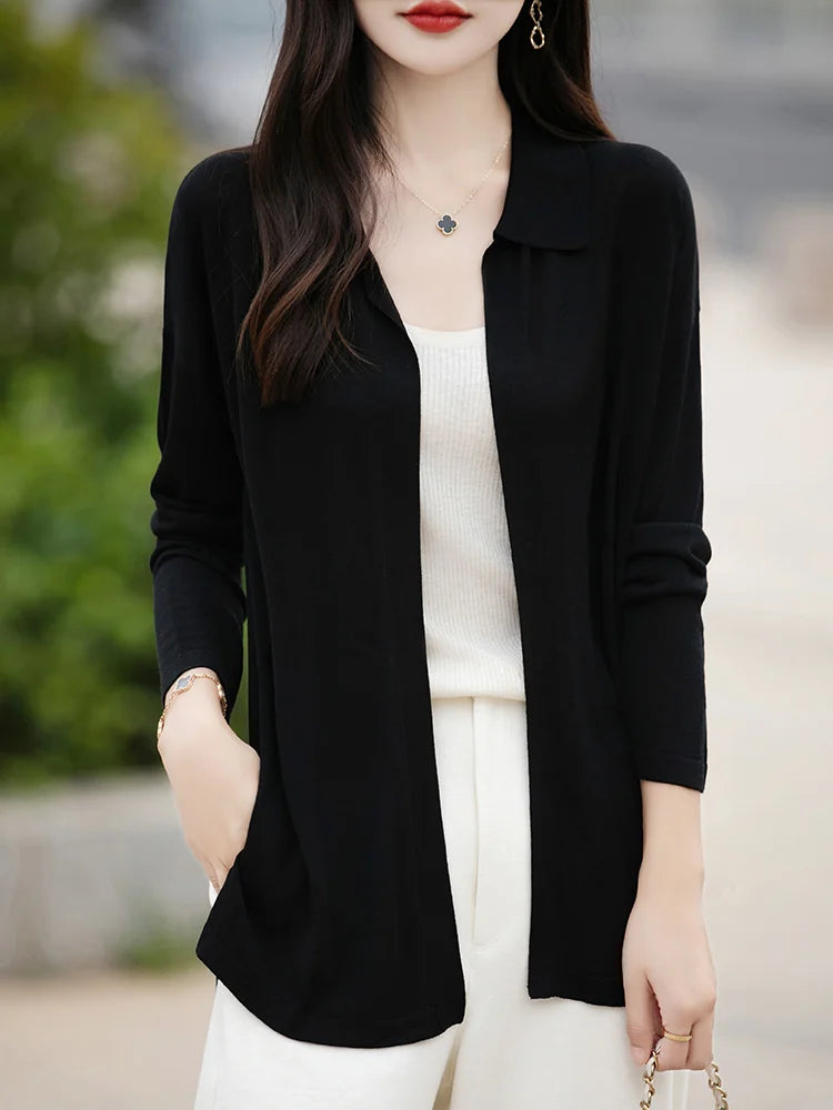 2024 Knitted Women's Cardigan Women's Cashmere Cardigan Fashion Cardigan Coat Autumn/Winter Cashmere Sweater Cardigan