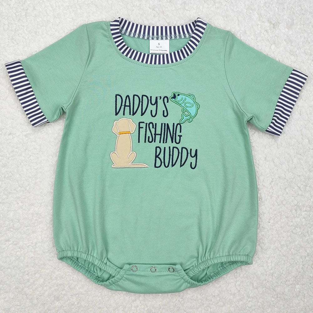 Boutique Infant Baby Girls Rompers Embroidery Camo Ducks Rompers Toddler Boys Rompers Sibling Girls Clothing Wholesale Jumpsuits