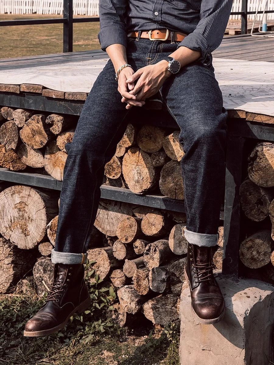 Red Tornado Customized Tapered Jeans 14oz Selvedge Denim Pants Sanforized