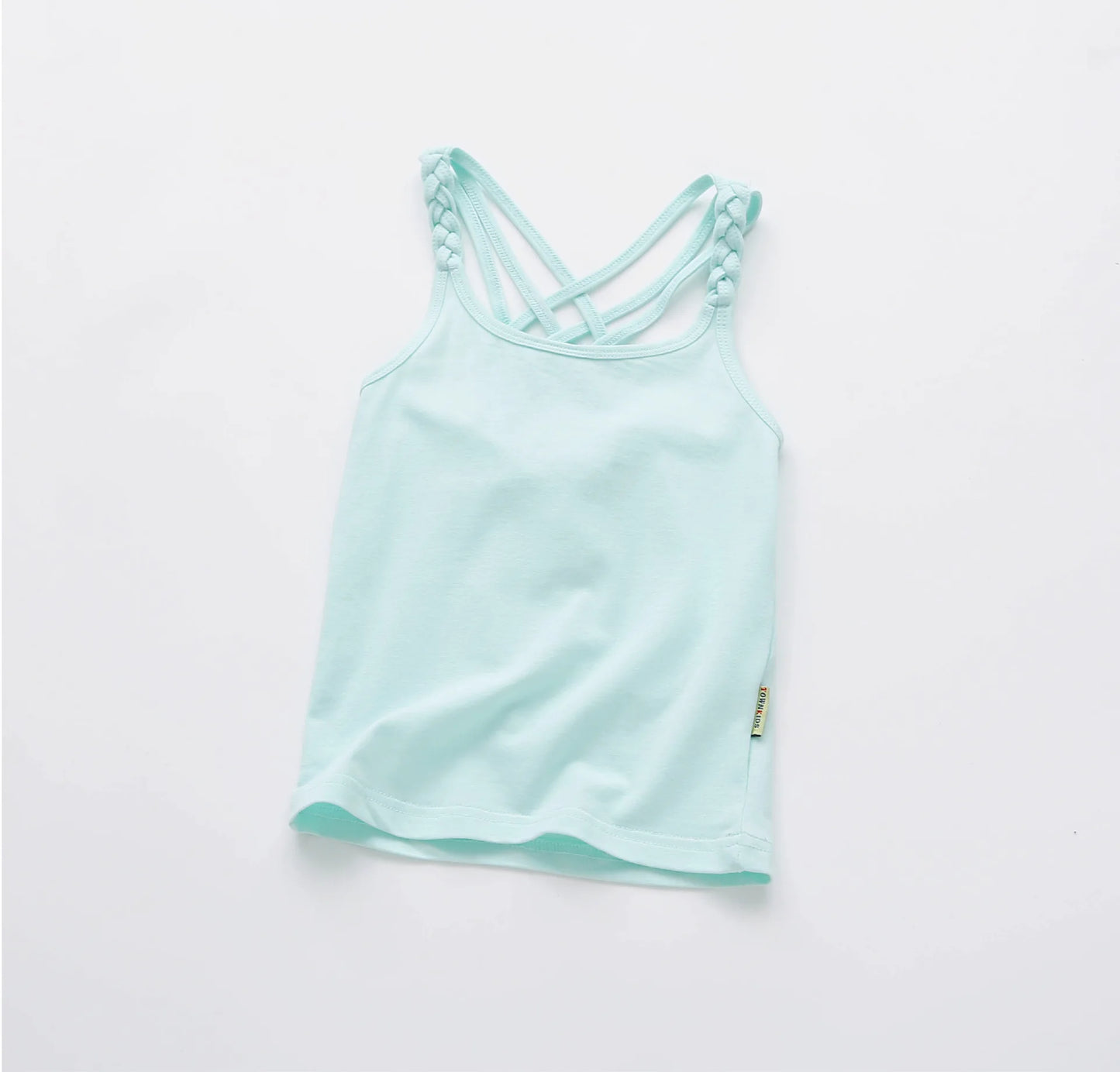 2022 Girls Summer Tank Tops Cotton Kids Underwear Model Candy Color Girl Camisole Baby Singlets Children Undershirt Sports Top