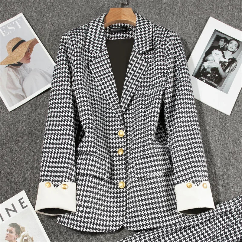 Blazer Women Clothing 2025 Spring and Autumn New Long Sleeve Pocket Casual Solid Temperament Blazers for Women Coat