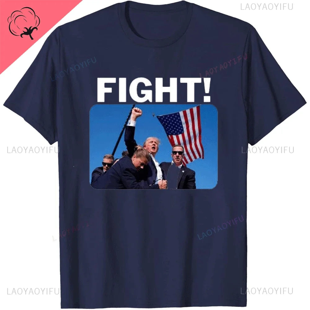 Pro President Donald Trump Supporter Men Cotton Tshirt Gifts Trump 2024 The Return Lady T-Shirt Trump Supporter Aesthetic Top