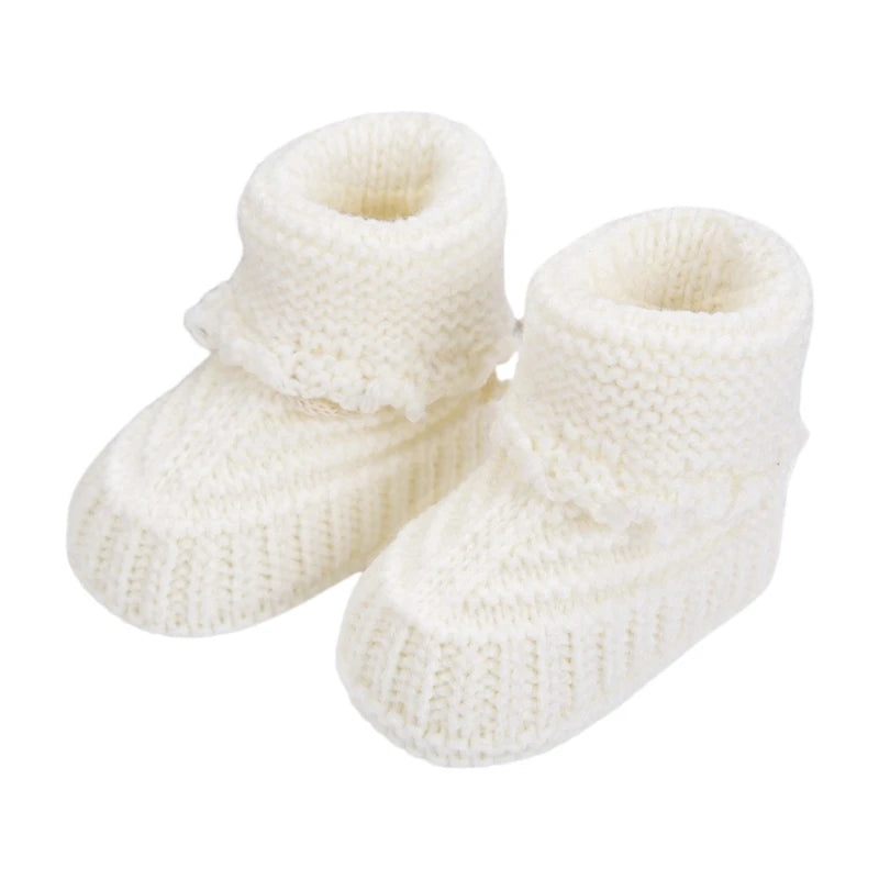 Baby Booties newborns  First Walkers Soft Knit Shoes Elegant Knit Baby Booties Comfortable Wearing for Infant Boy & Girls
