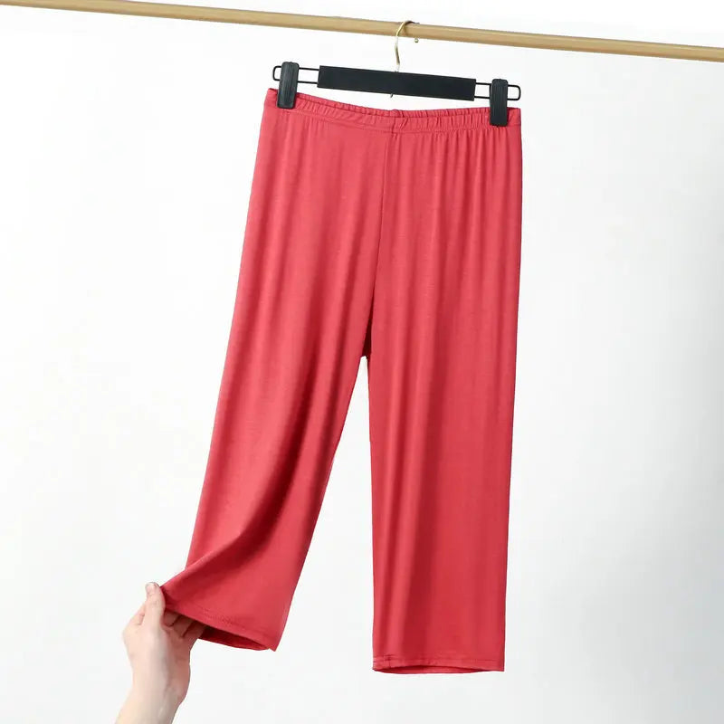 3XL-8XL Modal Cotton Pajama Pants For Women Sleepwear Plus Size Capri Pant Comfortable Home Wear Night Pyjama Trousers Female