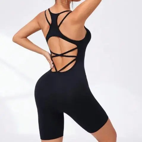 Jumpsuit Women Full Seasons Casual Fitness Sporty Playsuit Sleeveless Slim Activewear All In One Jumpsuit Clothing Lady