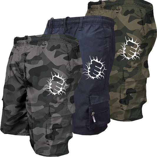 Men's Cargo Shorts Casual Printed Jogging Shorts Loose Work Casual Shorts Cargo Shorts