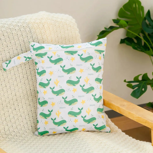 PUL Wetbag For Baby Diapers Nappies Reusable Waterproof Diaper Bag 28cmx36cm