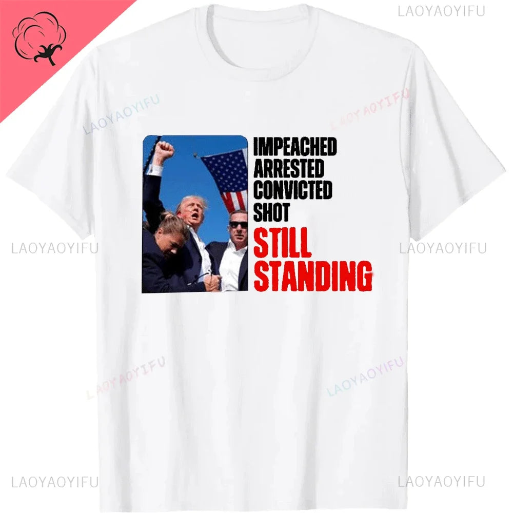 Pro President Donald Trump Supporter Men Cotton Tshirt Gifts Trump 2024 The Return Lady T-Shirt Trump Supporter Aesthetic Top