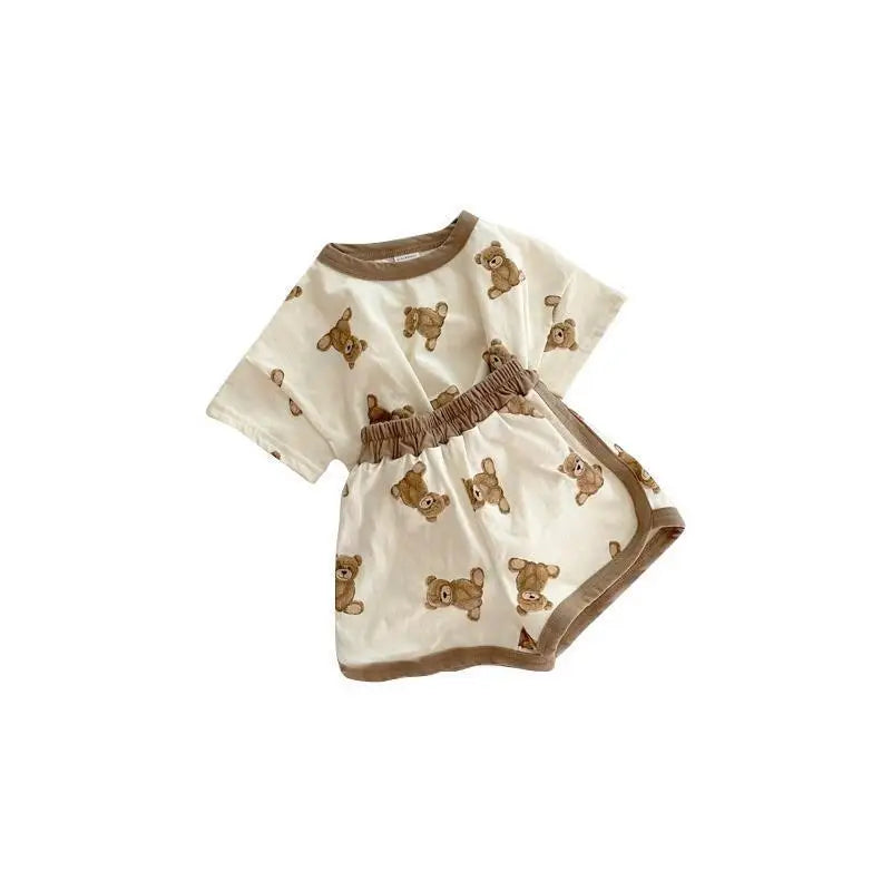 Summer Baby Suit Korean Two-Piece Baby Suit Toddler Pajamas Men And Women Baby Breathable Suit Children's Homewear Suit