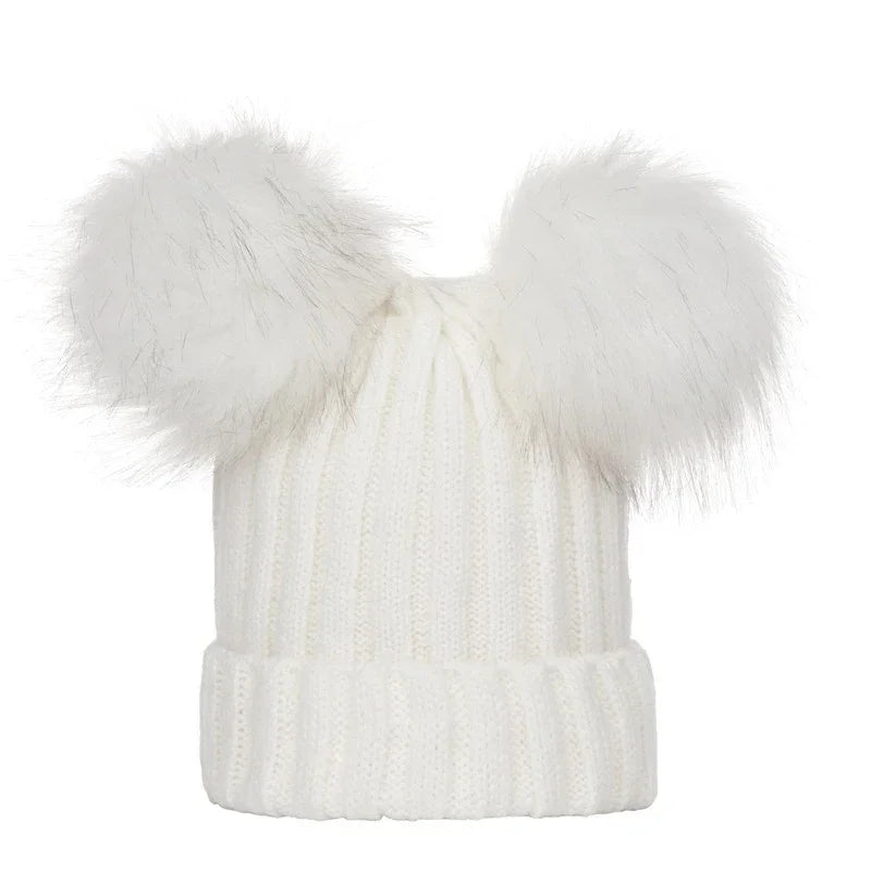 Winter Baby Hats for Girls Boys Kids Bobble Hat Pompom Baby Beanie Infant Bonnet Accessories Children Cap 0-3Y