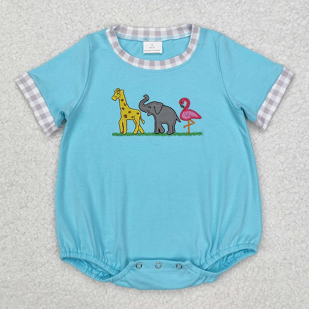Hot Sale Infant Baby Girls Rompers Duck Flutter Sleeve Rompers Boutique Kids Clothes Sibling Onesie Toddler Girls Bubble Rompers