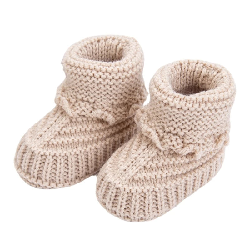 Baby Booties newborns  First Walkers Soft Knit Shoes Elegant Knit Baby Booties Comfortable Wearing for Infant Boy & Girls