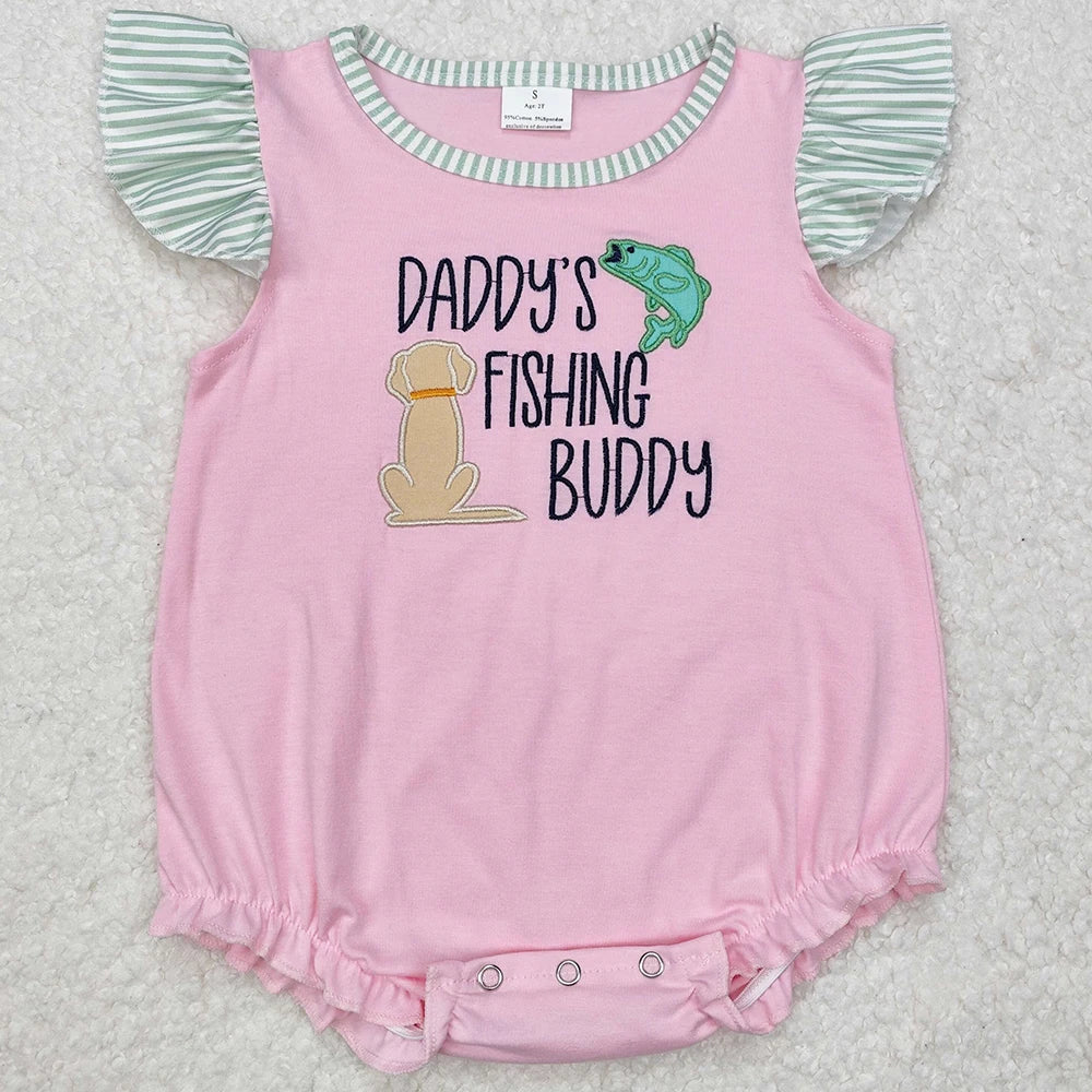 Boutique Infant Baby Girls Rompers Embroidery Camo Ducks Rompers Toddler Boys Rompers Sibling Girls Clothing Wholesale Jumpsuits