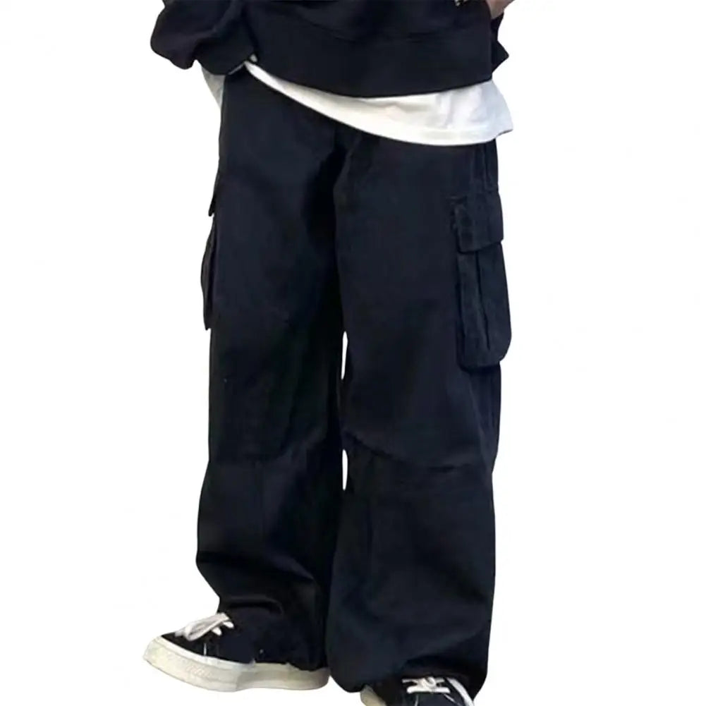 Trendy Baggy Pants  Drawstring Cool Men Trousers  Korean Style Loose Baggy Pants