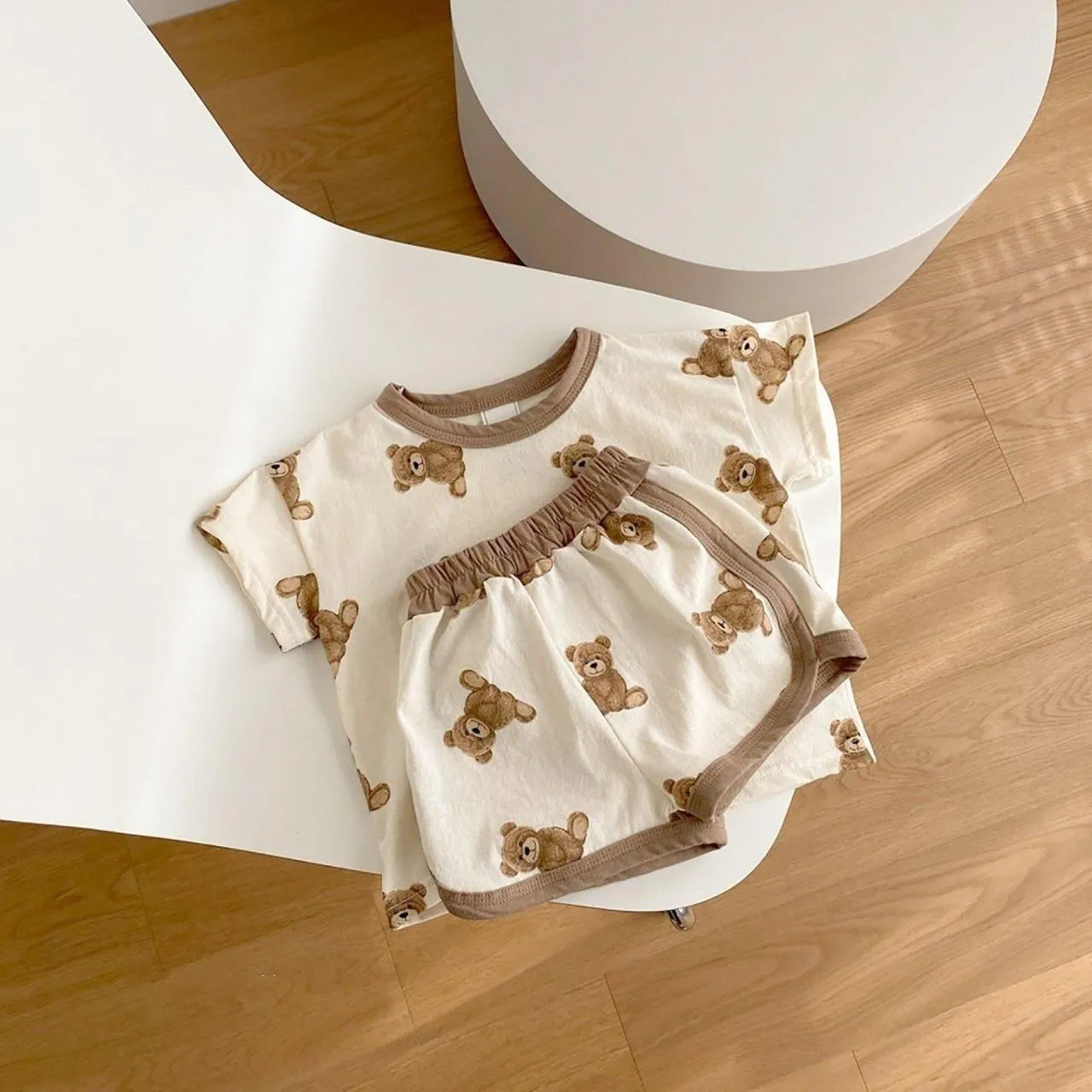 Summer Baby Suit Korean Two-Piece Baby Suit Toddler Pajamas Men And Women Baby Breathable Suit Children's Homewear Suit