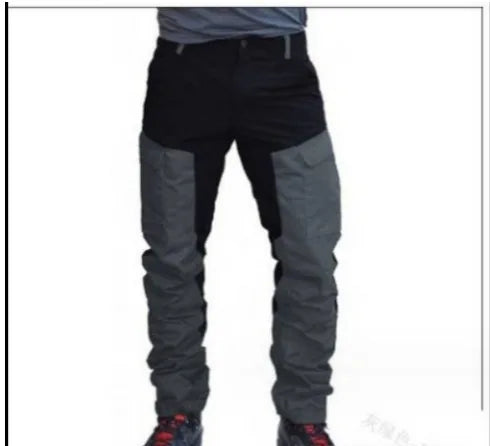 Cargo Pants Men Long Pant Straight Trousers Solid Casual Loose High Waist Pocket Zipper Splice Regular Simple Autumn 2024
