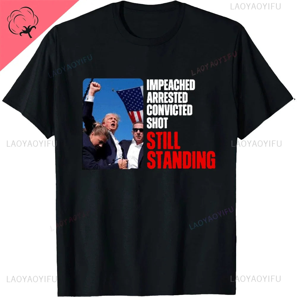 Pro President Donald Trump Supporter Men Cotton Tshirt Gifts Trump 2024 The Return Lady T-Shirt Trump Supporter Aesthetic Top