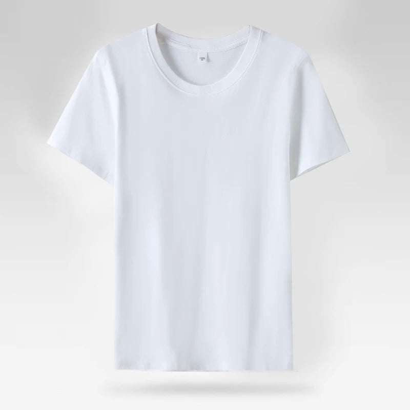 Summer Casual 100% Cotton Short Sleeve O Neck Women Tops Fashion Fit Lady T Shirt