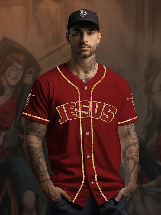 Men's Fashionable Retro Baseball Jersey - Breathable, Slightly Stretchy, Quick-Drying Sports Uniform for Training, Competition, and Party - Trendy, Comfortable, and Durable