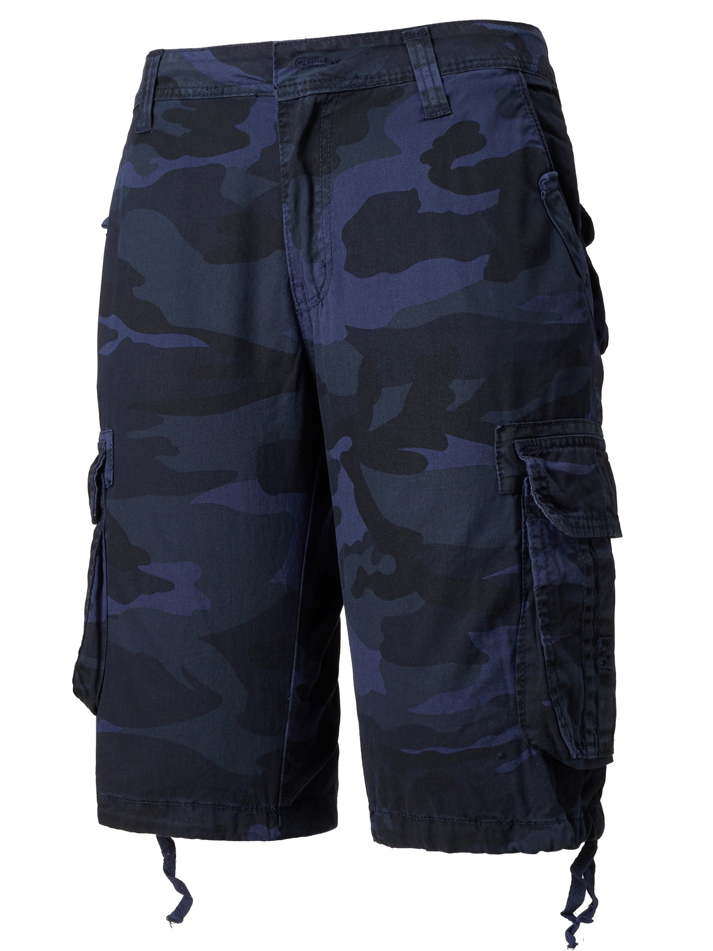 Men's Casual Camouflage Pattern Cargo Shorts, Chic Cotton Outdoor Shorts For Summer Hiking, Bermuda Shorts