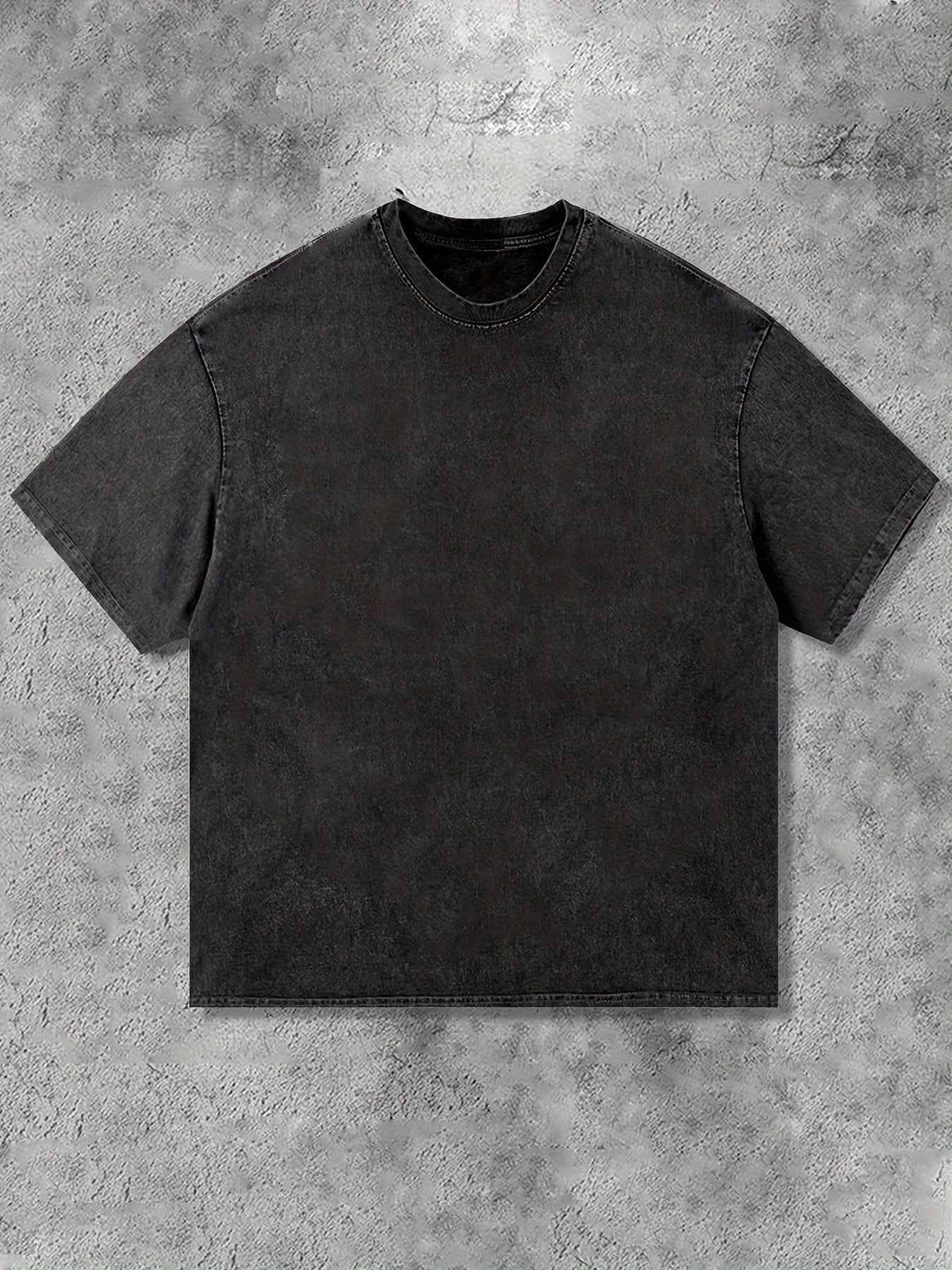 Men's Old Washed Snowflake Shirt "BE LEGENDARY" Printed T-shirt - Micro-elastic Cotton Fabric, Loose Version, Casual Daily Style, Suitable For Spring And Summer