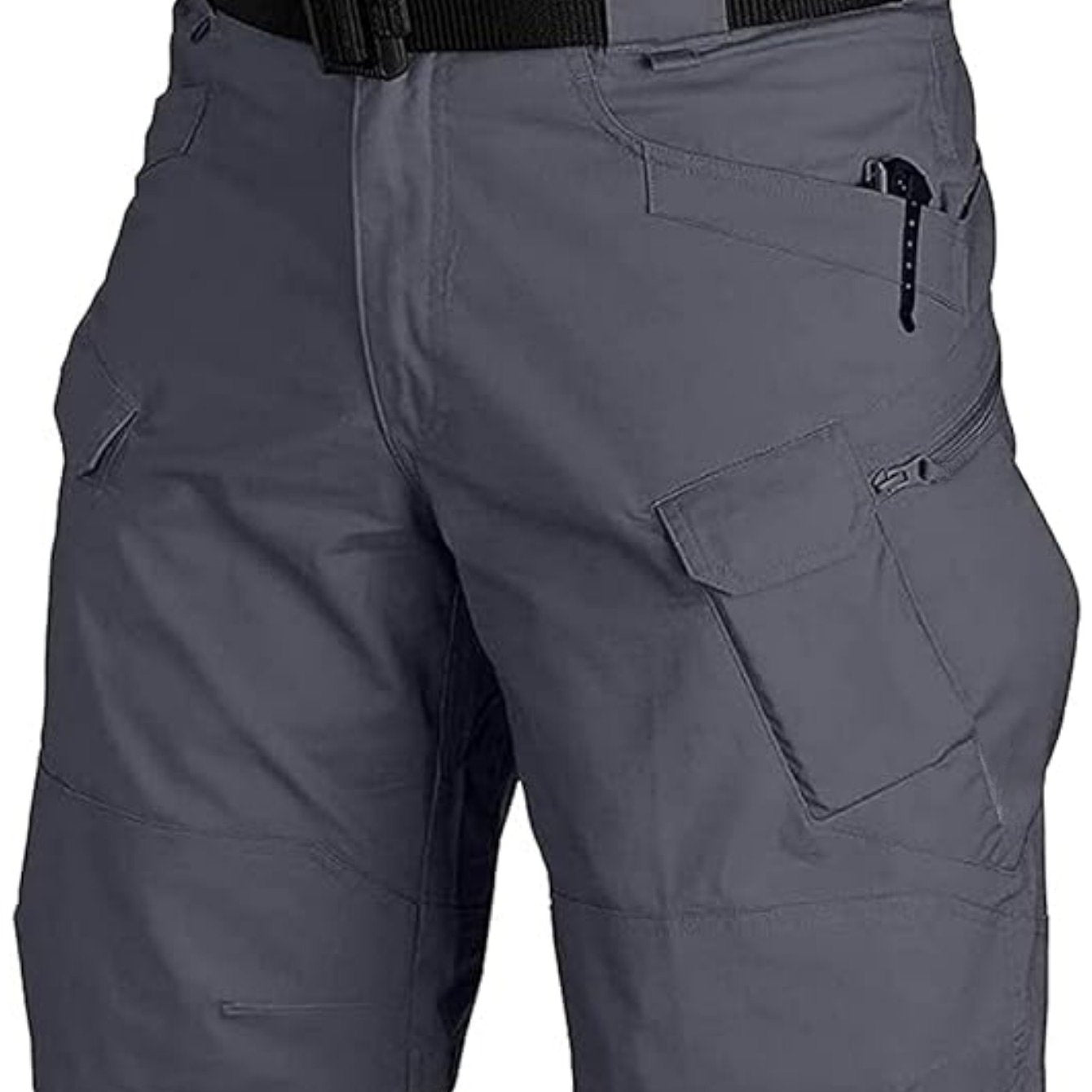 Multi-Pocket Lightweight Cargo Shorts for Men - Quick Dry, Breathable, Non-Stretch Polyester Fabric - Machine Washable, Ideal for Outdoor Hiking, Fishing, Combat, and Casual Work