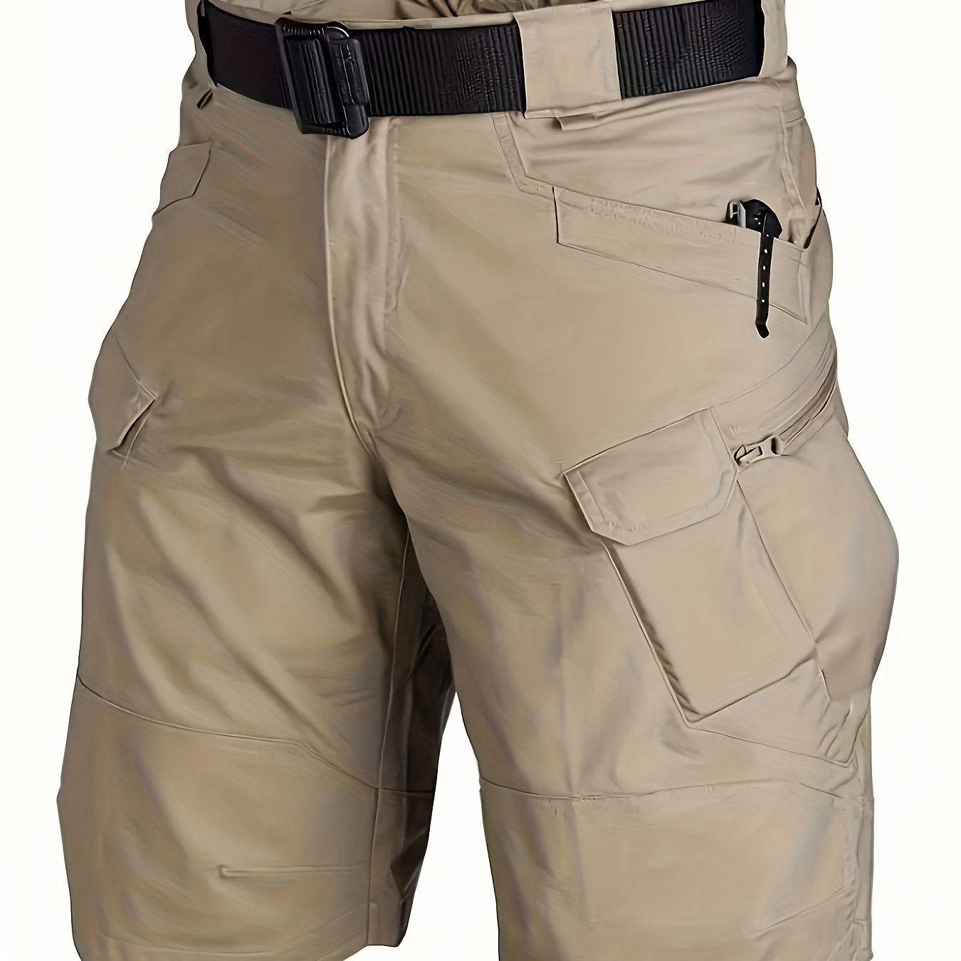 Men's Summer Cargo Shorts Quick Dry Men's Tactical Shorts Solid Multi-Pockets Workout Short Pants