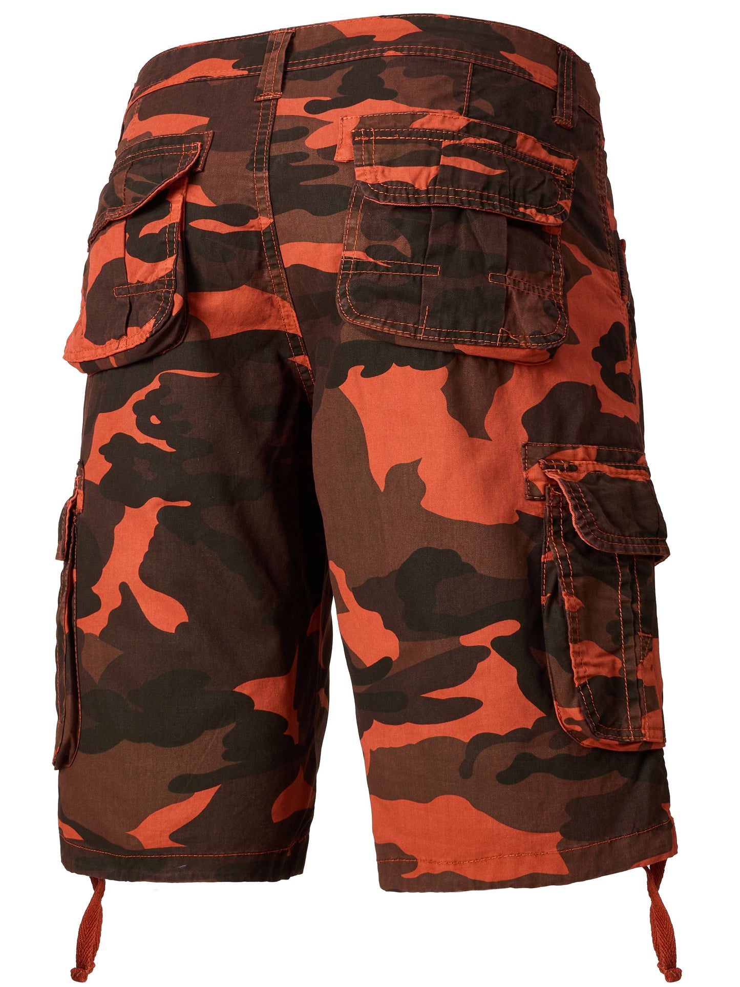 Men's Casual Camouflage Pattern Cargo Shorts, Chic Cotton Outdoor Shorts For Summer Hiking, Bermuda Shorts