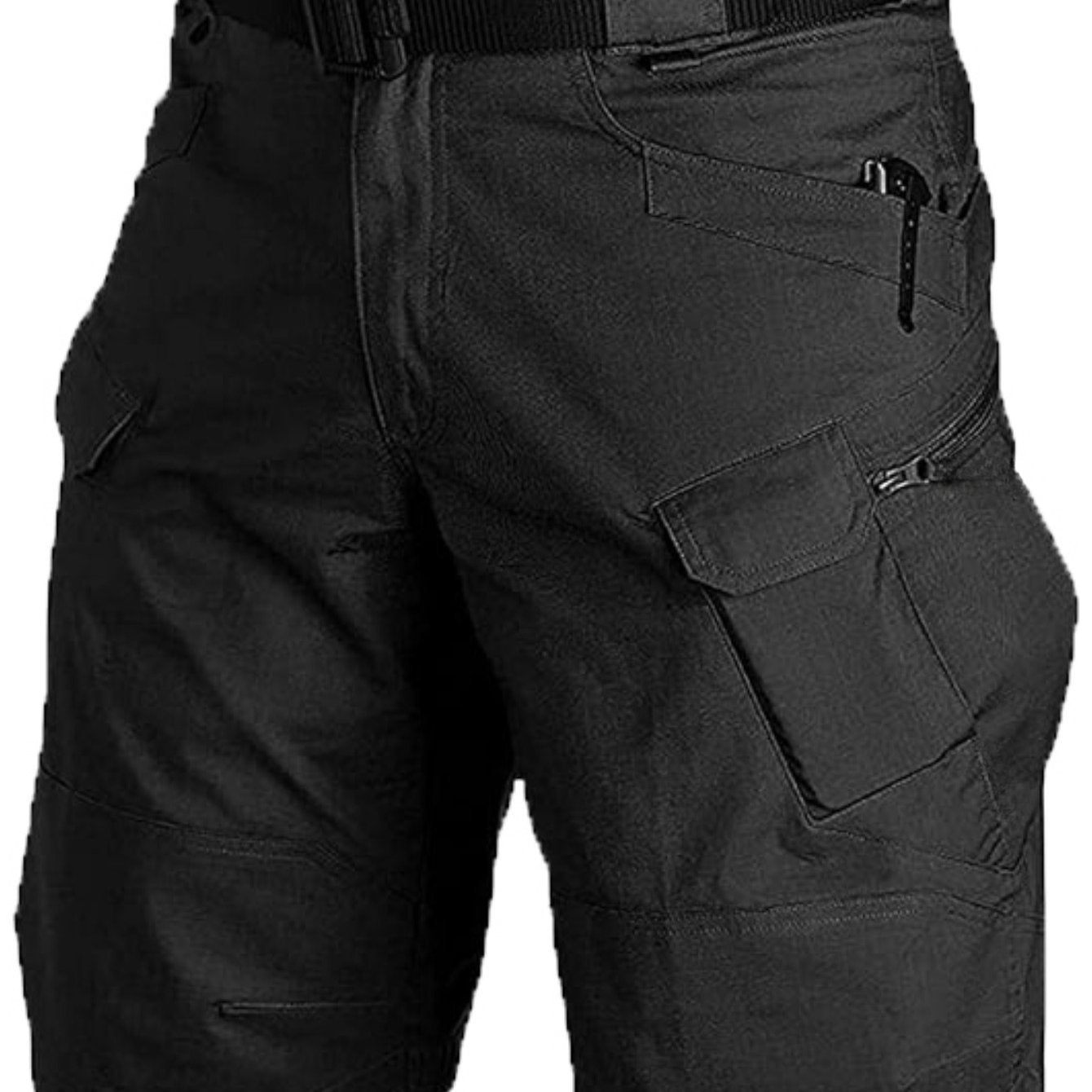 Multi-Pocket Lightweight Cargo Shorts for Men - Quick Dry, Breathable, Non-Stretch Polyester Fabric - Machine Washable, Ideal for Outdoor Hiking, Fishing, Combat, and Casual Work