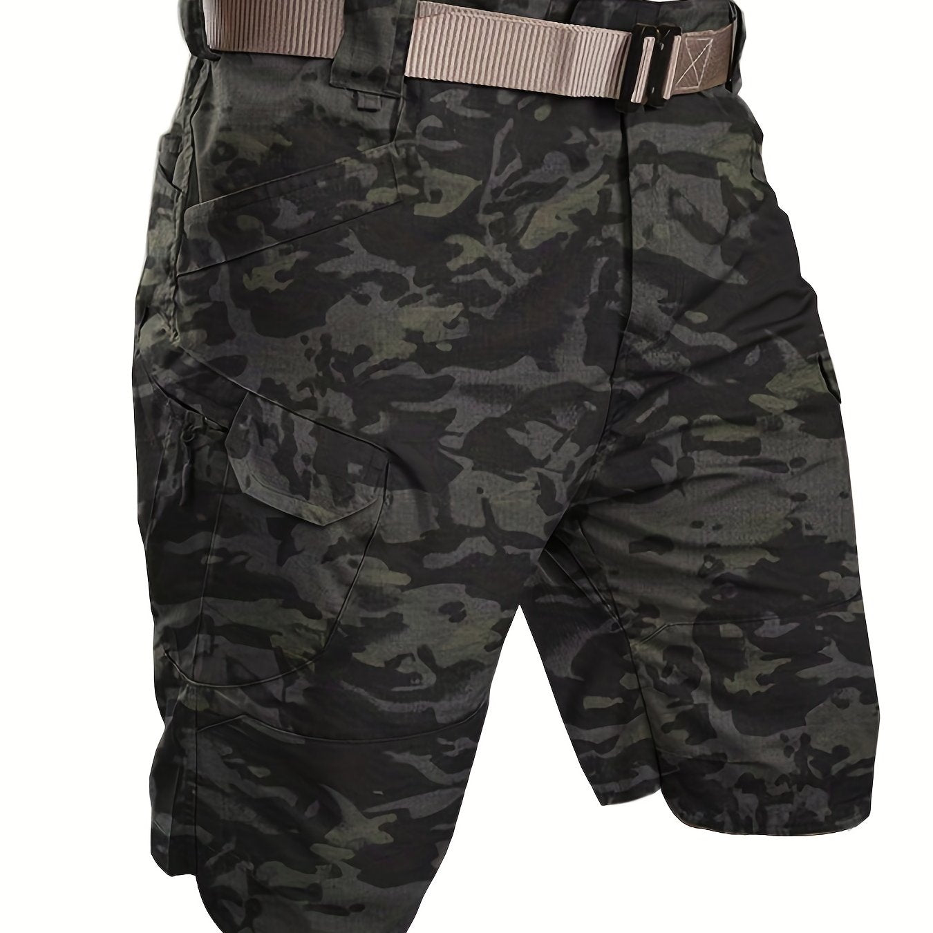 Men's Summer Cargo Shorts Quick Dry Men's Tactical Shorts Solid Multi-Pockets Workout Short Pants