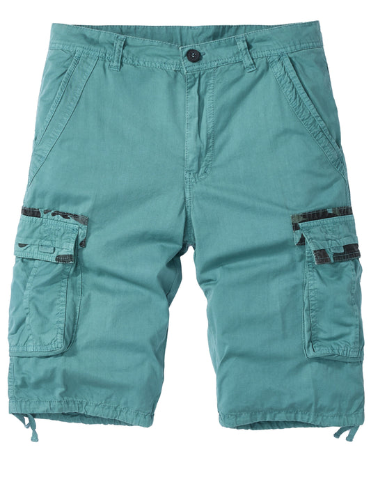 Men's Casual Multi Pocket Shorts, Chic Comfy Cotton Cargo Shorts