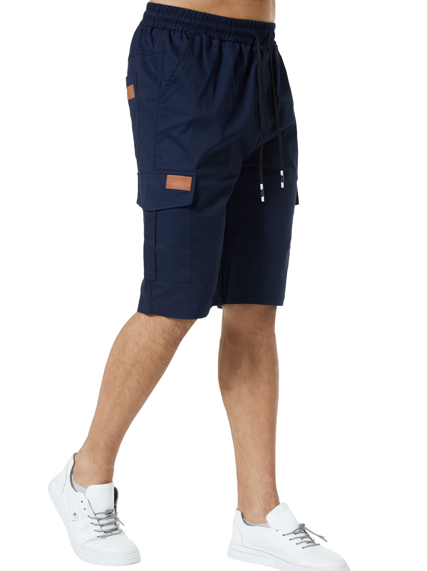 3pcs Mens Cargo Shorts Flap Pockets Drawstring Shorts With 6 Pockets Workout Golf Casual Shorts