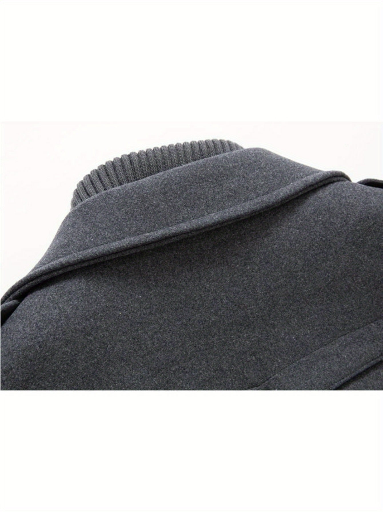Men's Business Woolen Coat Fashion Double Collar Mid-length Woolen Jacket For Autumn/ Winter