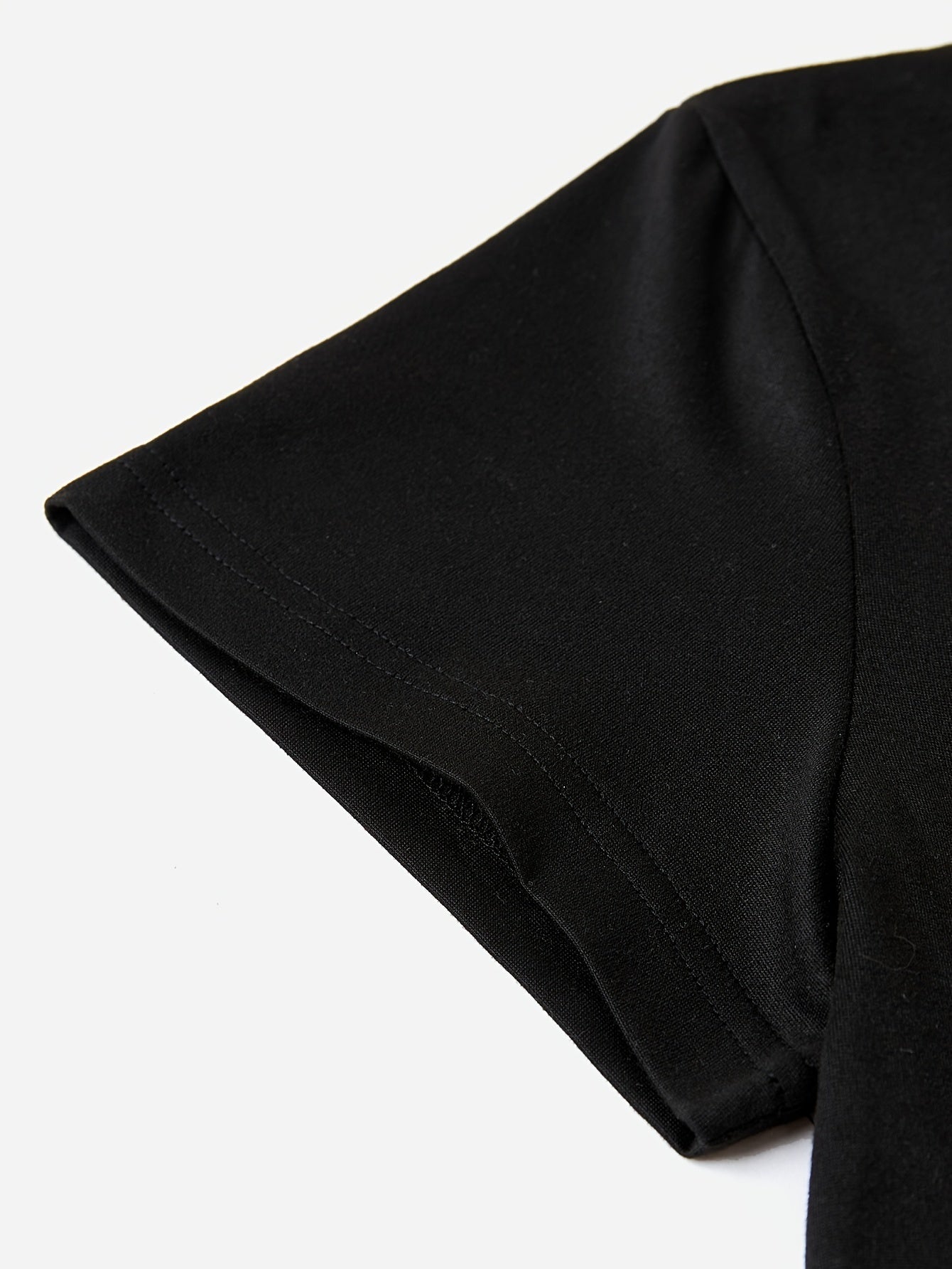 Letter Printed T-Shirt - Relaxed Casual Style with Slightly Elastic Fabric and Classic Round Neck Design - Perfect for Men in Summer and Autumn