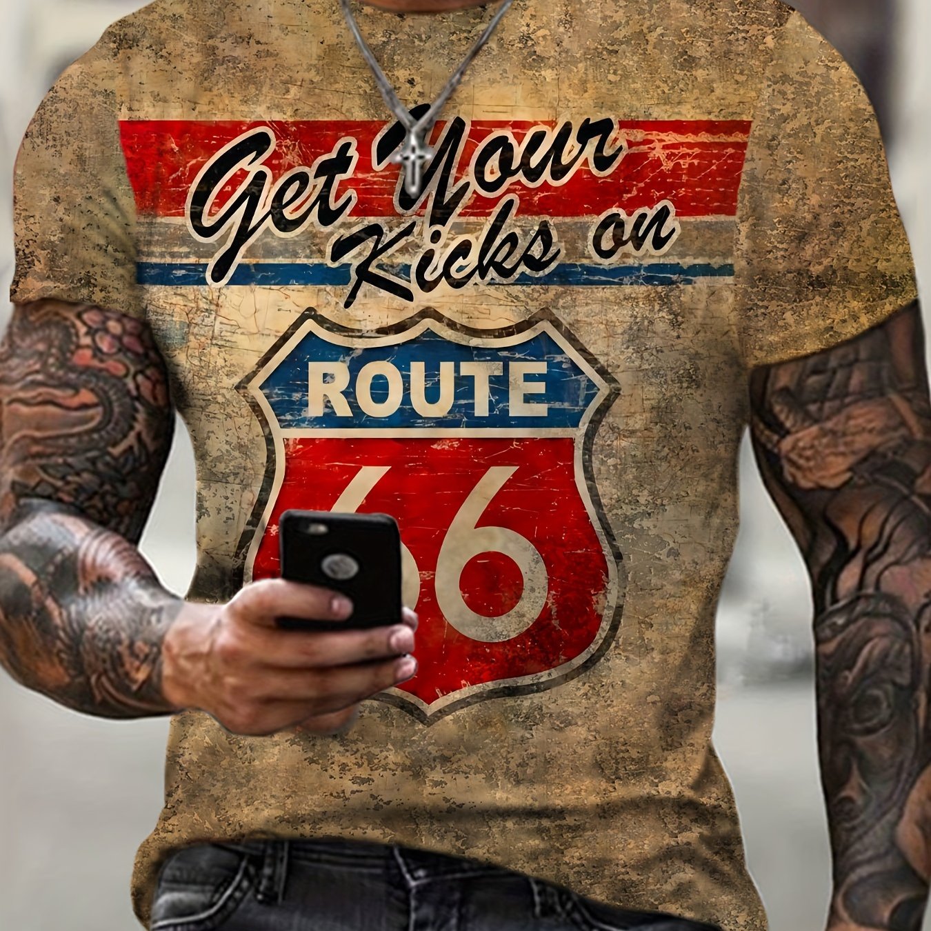 Motorcycle rider 3D digital pattern printed T-shirt, casual street style T-shirt, short-sleeved comfortable pullover, suitable for men's summer clothing