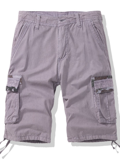 Men's Casual Multi Pocket Shorts, Chic Comfy Cotton Cargo Shorts