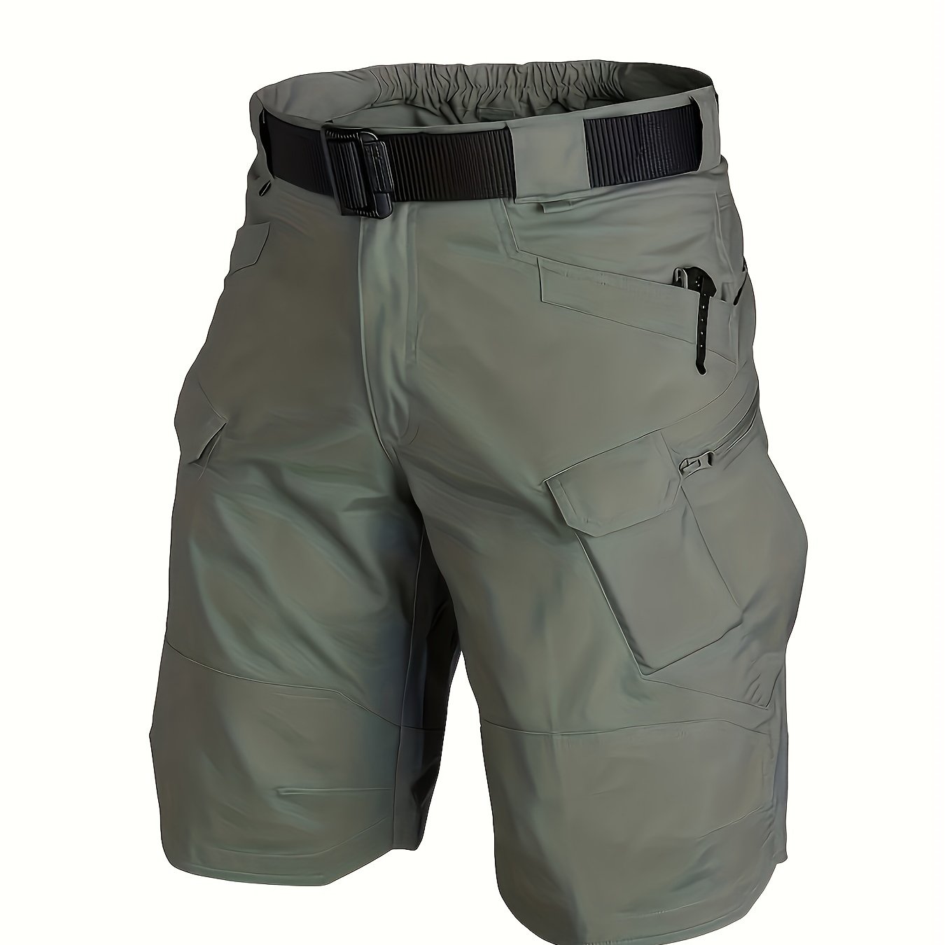 Men's Summer Cargo Shorts Quick Dry Men's Tactical Shorts Solid Multi-Pockets Workout Short Pants