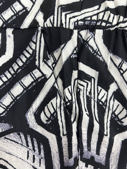 Men's Drawstring Wide Leg Pants Beach Pant Trendy Pattern Casual Baggy Pants Yoga Trousers Streetwear Hiphop Rapper Style, Fluid Pants