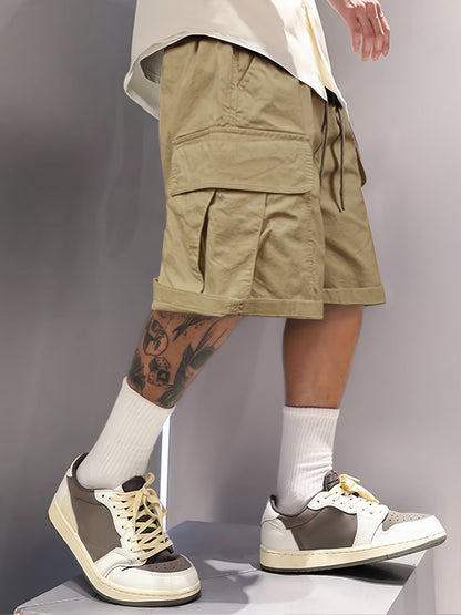 Summer Cargo Shorts - Adjustable Drawstring, Ultra-Casual, Soft, and Breathable Fabric - Perfect for Outdoor Sports, Hiking, Camping, and Beach Trips, Ideal for Men Who Want Comfort and Style