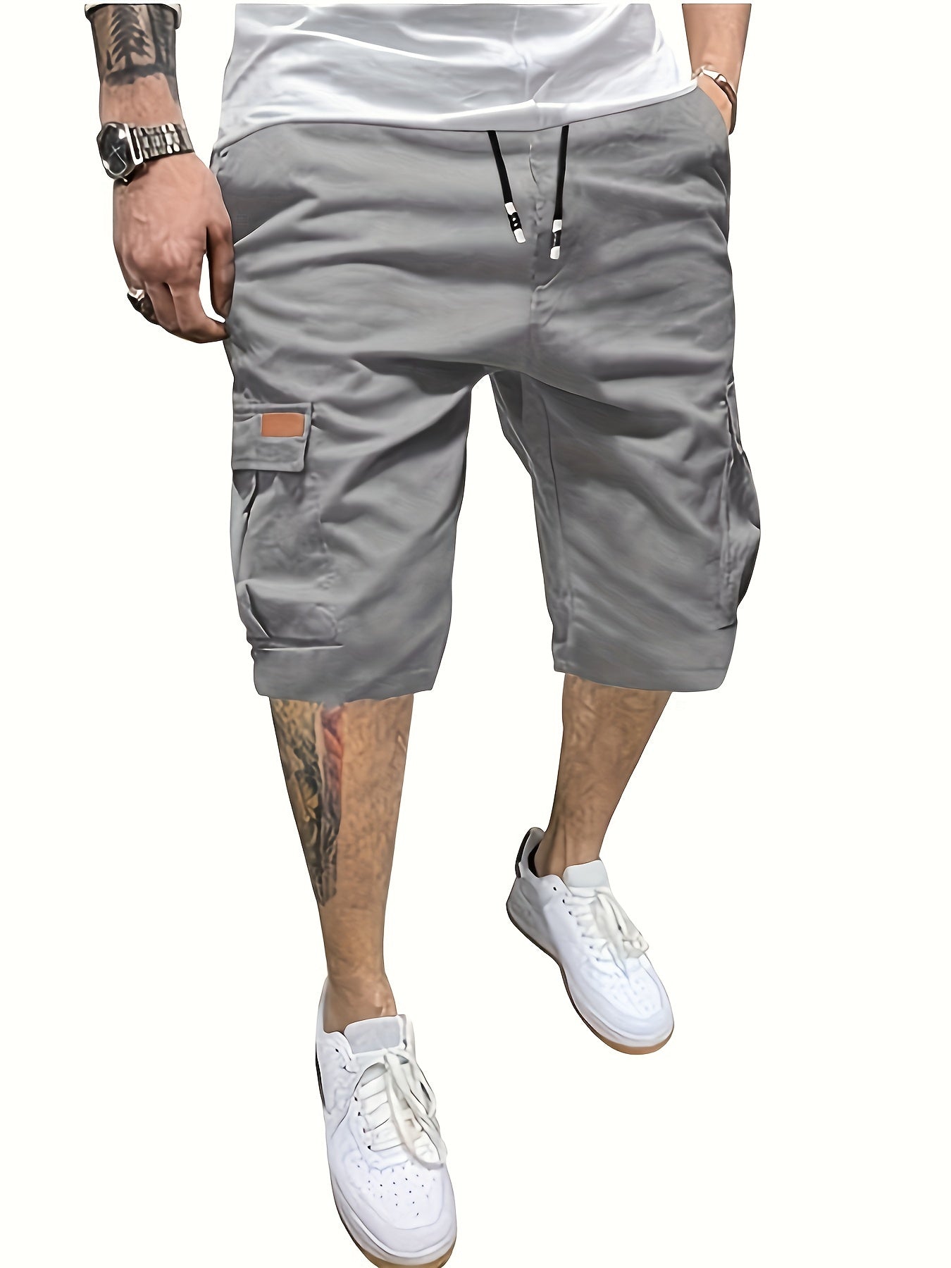 [6 Pockets Waterproof Cargo Shorts] Men's Classic Cargo Shorts, Waterproof Hiking Shorts Loose Fit Cargo Short with 6 Pockets