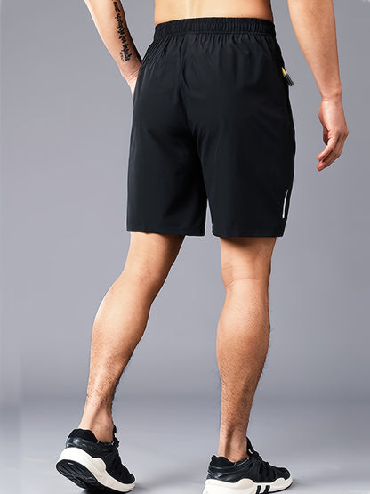 5-pack Men's 5-Pack Quick-Dry Athletic Cargo Shorts with Reflective Stripes, Breathable Running Shorts for Fitness, Basketball, and Sports