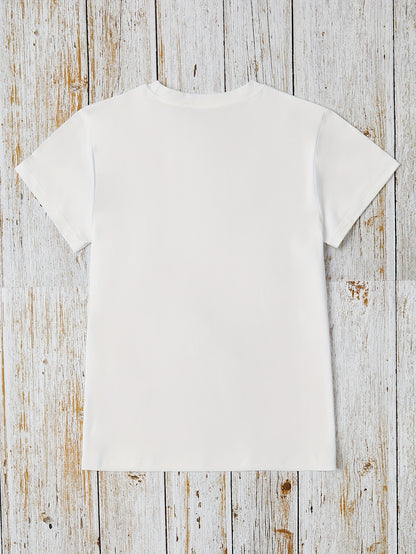 Italy Milan lettering printed T-shirt men's casual style summer and autumn slightly elastic round neck T-shirt